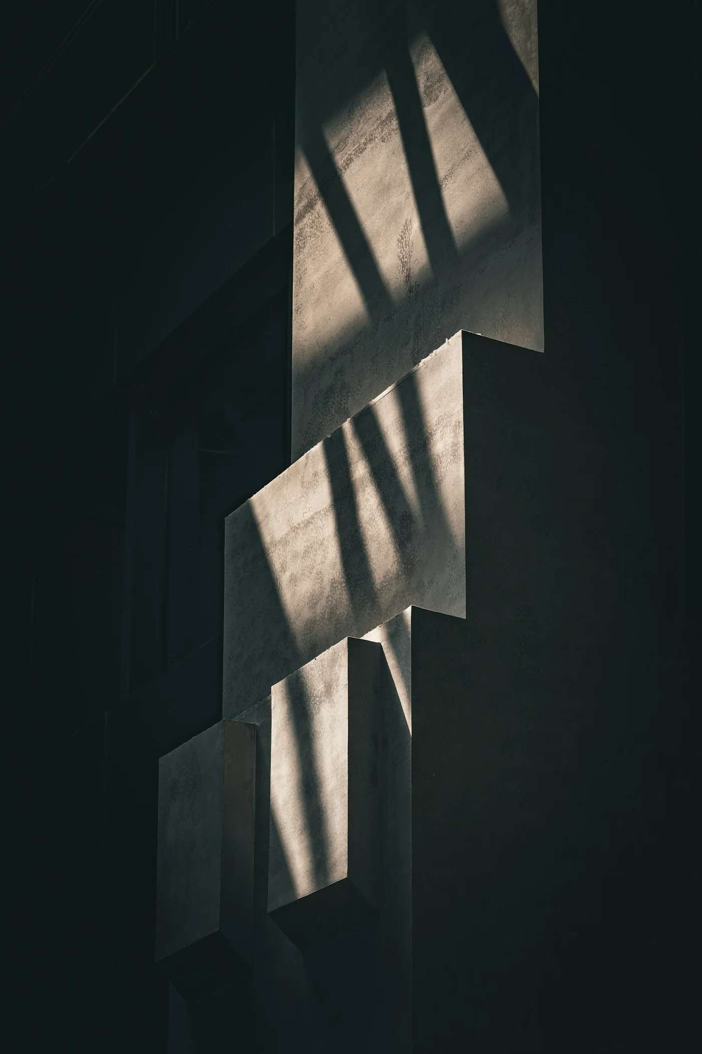 Concrete forms cut by light